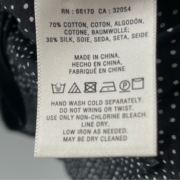 Anthologie HD in Paris Polka Dot Retro Style Button & Tie Blouse Size 8 - Picture 9 of 11